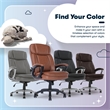 Serta Fairbanks Big and Tall Executive Office Chair Cognac Bonded Leather