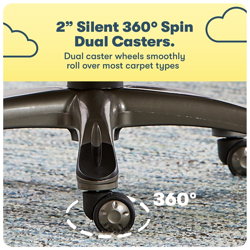 Serta Garret Executive Office Chair Space Black Bonded Leather