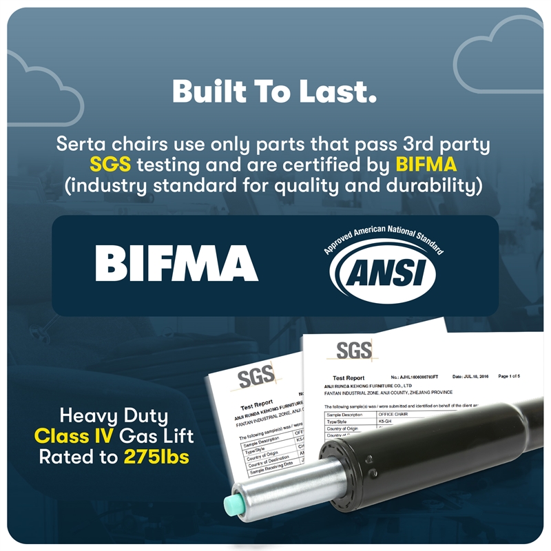 Serta Garret Executive Office Chair Space Black Bonded Leather