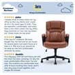 Serta Hannah Office Chair with Headrest Pillow Cognac Bonded Leather