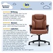 Serta Connor Executive Office Chair Cognac Bonded Leather