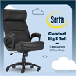 Serta Comfort Executive Big & Tall Ergonomic Office Chair Bonded Leather Black