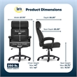 Serta Comfort Executive Big & Tall Ergonomic Office Chair Bonded Leather Black