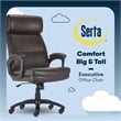 Serta Comfort Executive Big & Tall Ergonomic Office Chair Bonded Leather Brown
