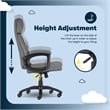 Serta Comfort Executive Big & Tall Ergonomic Office Chair Bonded Leather Gray