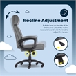 Serta Comfort Executive Big & Tall Ergonomic Office Chair Bonded Leather Gray