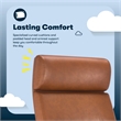 Serta Comfort Executive Big & Tall Ergonomic Office Chair Bonded Leather Cognac