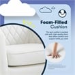 Serta Ashleigh Modern Office Chair Diamond-Tufted Design White Bonded Leather