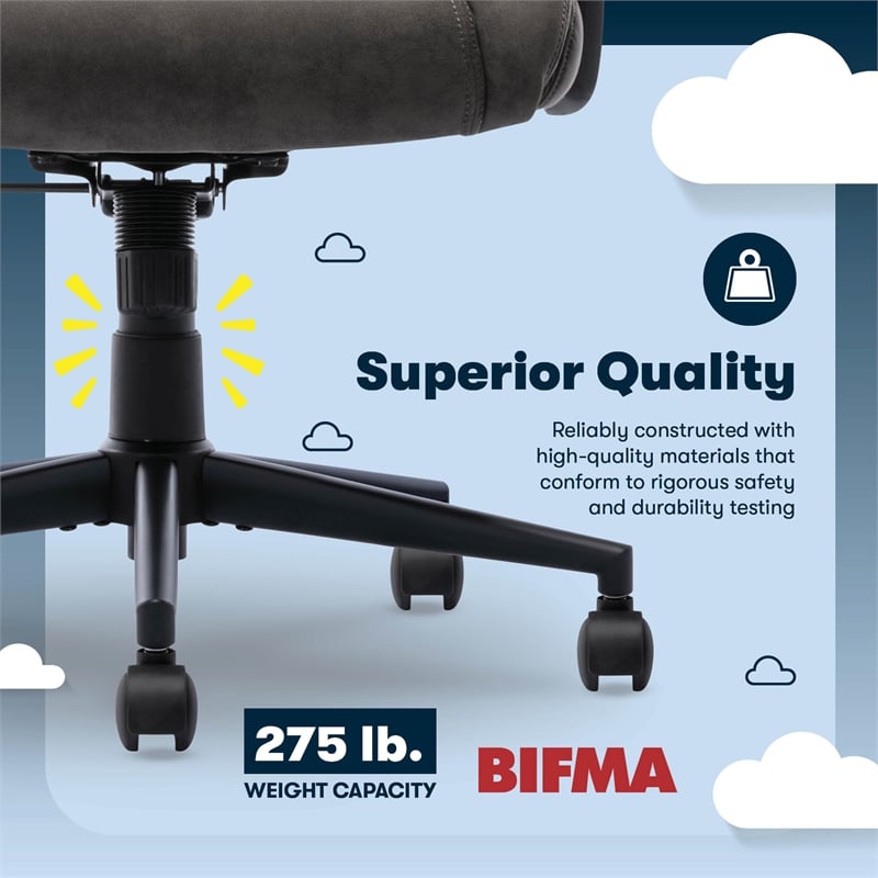 Serta Comfort Eco Office Ergonomic Computer Chair Lumber Support Brown