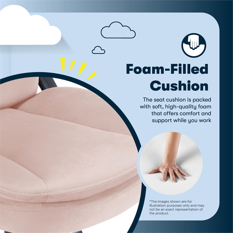 Serta Comfort Ergo Executive Office Chair Ergonomic with Pink Bonded Leather