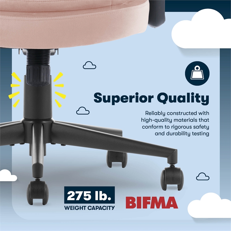 Serta Comfort Ergo Executive Office Chair Ergonomic with Pink Bonded Leather