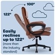 Serta Hannah Office Chair Ergonomic Lumbar Support Bonded Leather Cognac