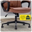 Serta Hannah Office Chair Ergonomic Lumbar Support Bonded Leather Cognac