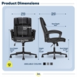 Serta Hannah Office Chair Black Bonded Leather