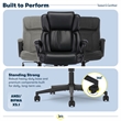 Serta Hannah Office Chair Black Bonded Leather