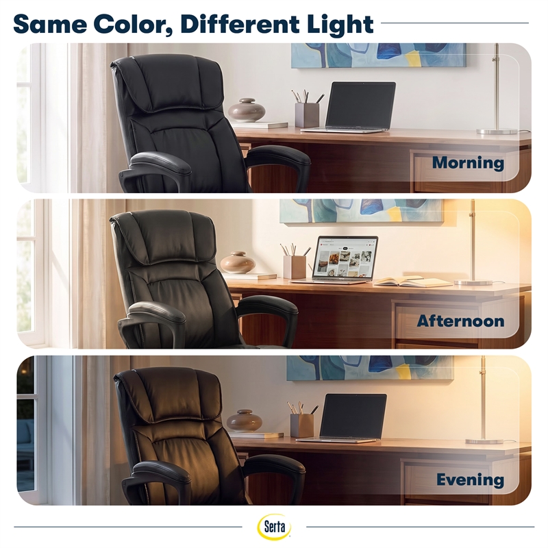 Serta Hannah Office Chair Black Bonded Leather