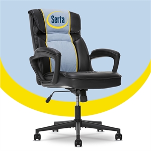 Serta Hannah Office Chair Black Bonded Leather