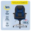 Serta Amplify Executive Office Chair Faux Leather and Mesh Blue