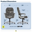 Serta Amplify Executive Office Chair Faux Leather and Mesh Duo Gray