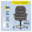 Serta Amplify Executive Office Chair Faux Leather and Mesh Duo Gray