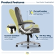 Serta Amplify Executive Office Chair Faux Leather and Mesh Duo Gray