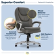 Serta Amplify Executive Office Chair Faux Leather and Mesh Duo Gray