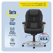 Serta Amplify Executive Office Chair Faux Leather and Mesh Black