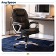 Serta Amplify Executive Office Chair Faux Leather and Mesh Black