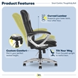 Serta Amplify Executive Office Chair Faux Leather and Mesh Black