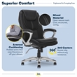 Serta Amplify Executive Office Chair Faux Leather and Mesh Black