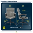 Serta Hannah Office Chair Velvet Gray Microfiber