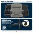 Serta Hannah Office Chair Velvet Gray Microfiber