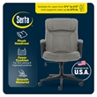 Serta Hannah Office Chair Velvet Gray Microfiber