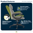 Serta Hannah Office Chair Velvet Gray Microfiber