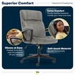 Serta Hannah Office Chair Velvet Gray Microfiber