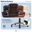 Serta Garret Executive Office Chair Brown Bonded Leather