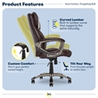 Serta Garret Executive Office Chair Brown Bonded Leather