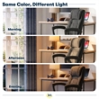 Serta Hannah Microfiber Office Chair with Headrest Pillow Charcoal Gray