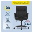 Serta Hannah Microfiber Office Chair with Headrest Pillow Charcoal Gray