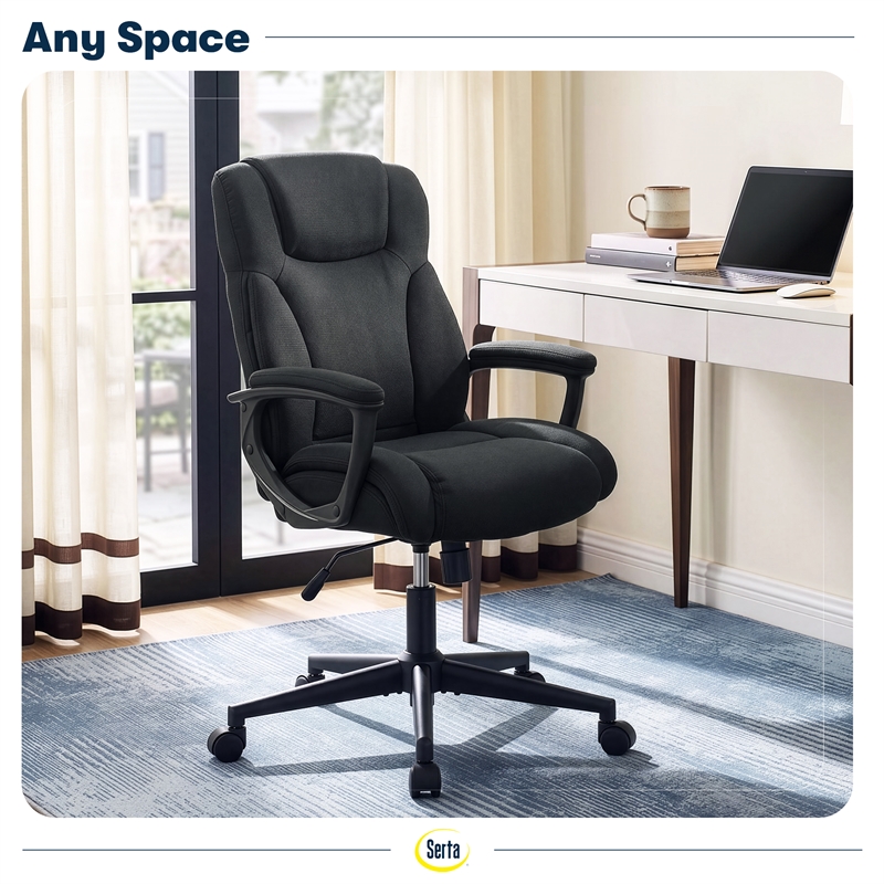 Serta Connor Office Chair Black Microfiber