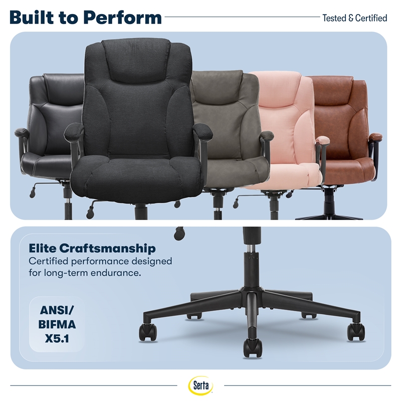 Serta Connor Office Chair Black Microfiber