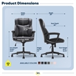 Serta Connor Office Chair Black Bonded Leather