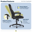 Serta Connor Office Chair Black Bonded Leather