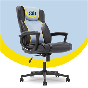 Serta Connor Office Chair Black Bonded Leather