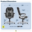Serta Amplify Executive Office Chair Faux Leather and Mesh Gray