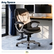 Serta Amplify Executive Office Chair Faux Leather and Mesh Gray