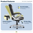 Serta Amplify Executive Office Chair Faux Leather and Mesh Gray