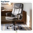 Serta Fairbanks Big and Tall Executive Office Chair Gray Bonded Leather
