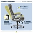 Serta Fairbanks Big and Tall Executive Office Chair Gray Bonded Leather