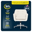 Serta Ashland Home Office Chair Ivory